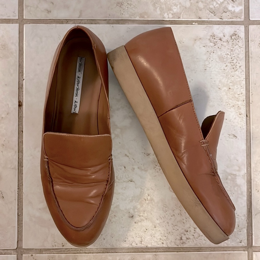 & Other Stories caramel color leather loafers with rubber sole